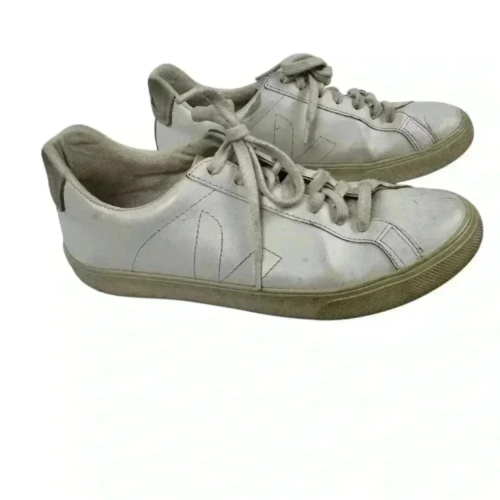 Veja Esplar Women's White Low Top Sneakers Size 7 Casual Lace-Up